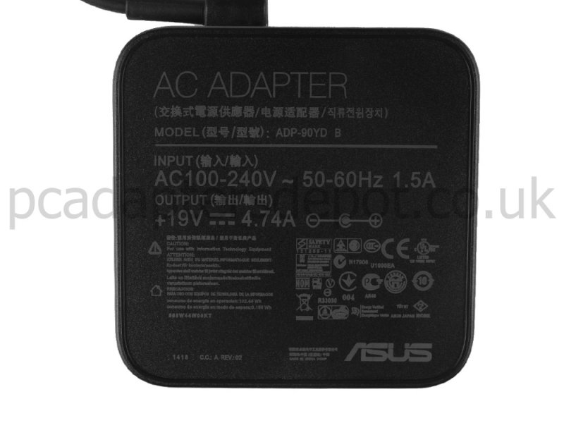 90W Asus Mini PC PB60-B5118ZD AC Adapter Charger