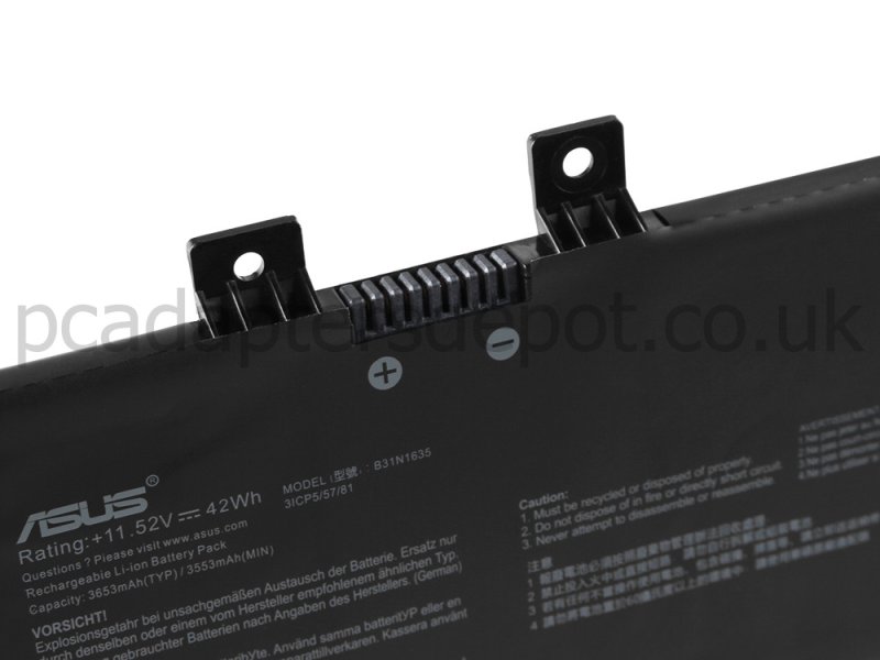 42Wh 3650mAh Asus VivoBook X705MB-GC003 X705MB-GC034 Battery