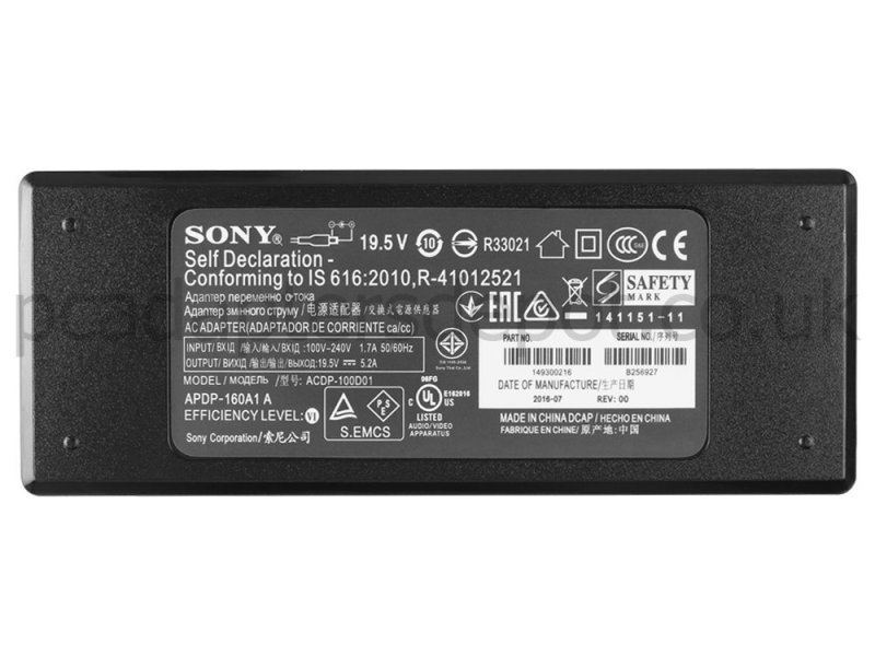 101W Sony APDP-100B1 A ACDP-100N01 Charger AC Adapter + Cord