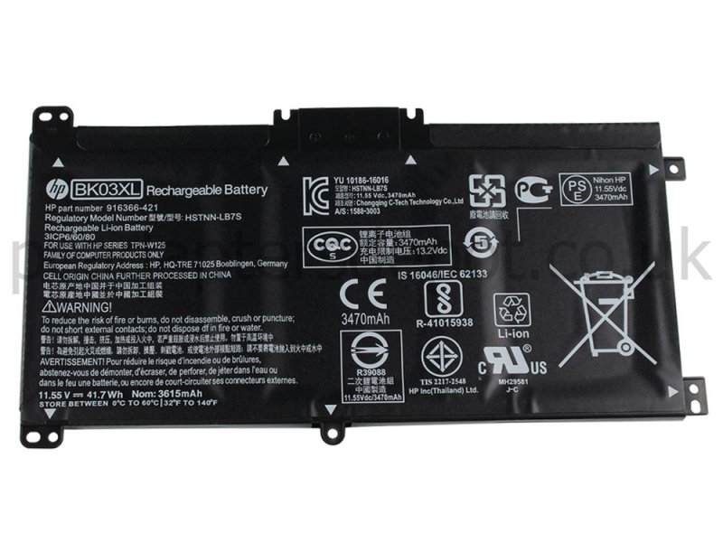 3470mAh 41.7Wh HP Pavilion 14-ba016nx 14-ba091na Battery