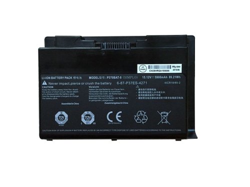 Battery Clevo P370SM p370EM P375SM 5900mAh 89.21Wh