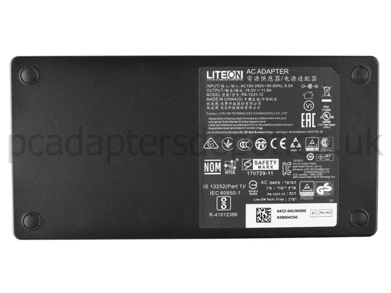 230W Slim Acer Predator 17 G5-793-713F AC Adapter Charger