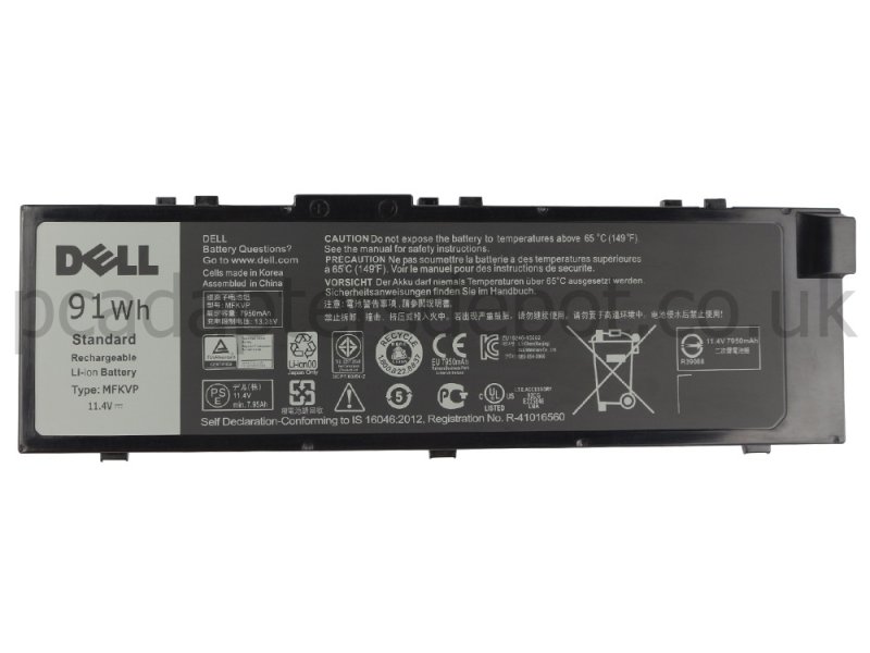 91Wh 9 Cell Dell 1G9VM 451-BBSB Battery