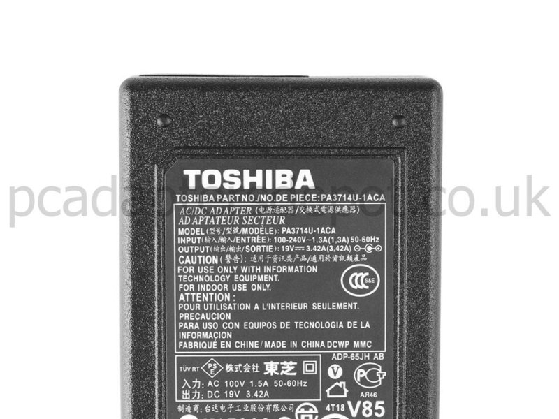 65W Toshiba Satellite L635-S3010WH AC Adapter Charger Power Cord