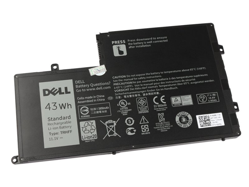 43Wh 3800mAh 3 Cell Dell TRHFF Battery