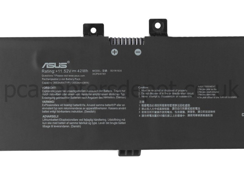 42Wh 3650mAh Asus VivoBook X705UV-GC197T Battery