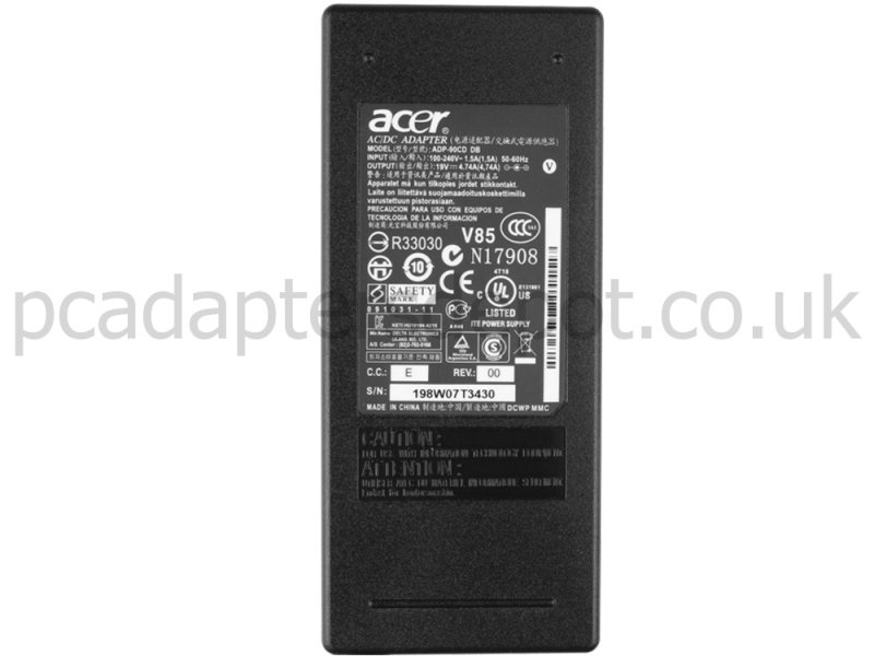 90W Acer Aspire 5 A515-51G-58CQ AC Adapter Charger +Free Cord