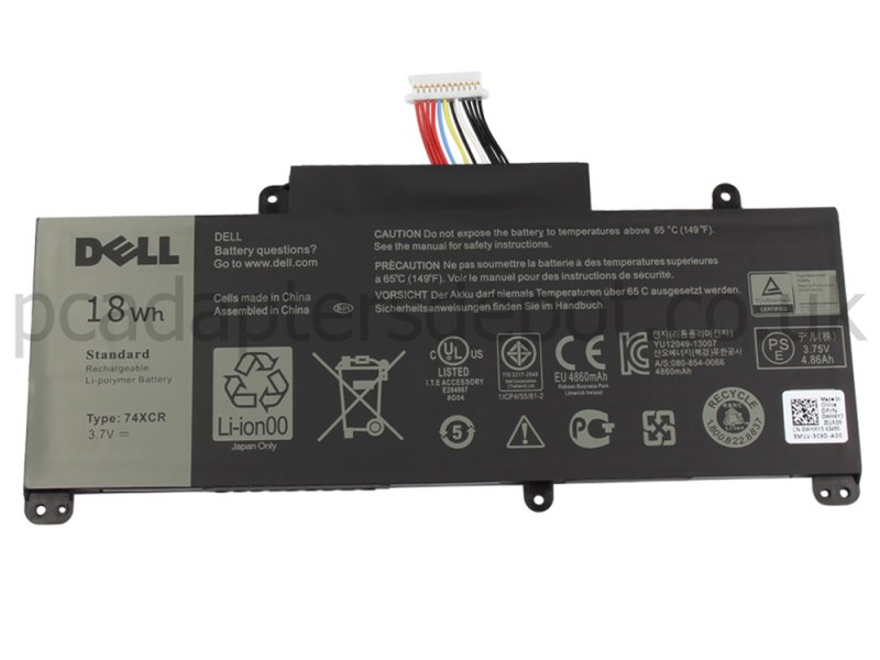 3.7V 18Wh Dell 074XCR 74XCR Battery