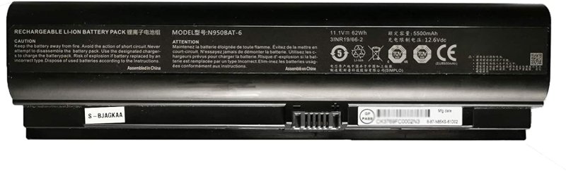 Battery Hasee N950BAT-6 5500mAh 62Wh