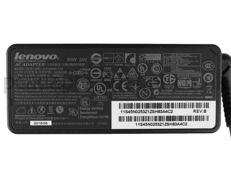 Lenovo ThinkBook 13s-IWL 20R90055AT AC Adapter Charger 65W