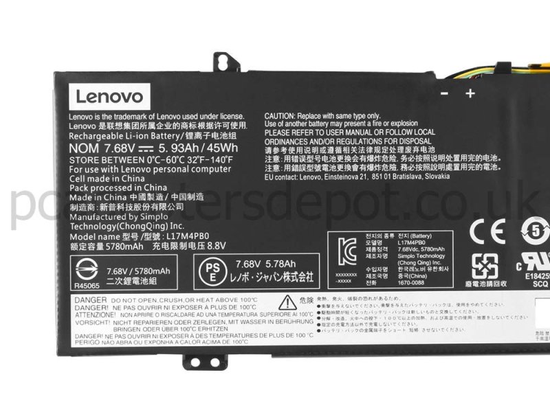 Lenovo 5B10Q22883 Battery 45Wh 5928mAh 4-Cell