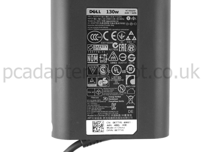 130W Dell G5 15 G5587-7835BLK Charger AC Adapter + Free Cord