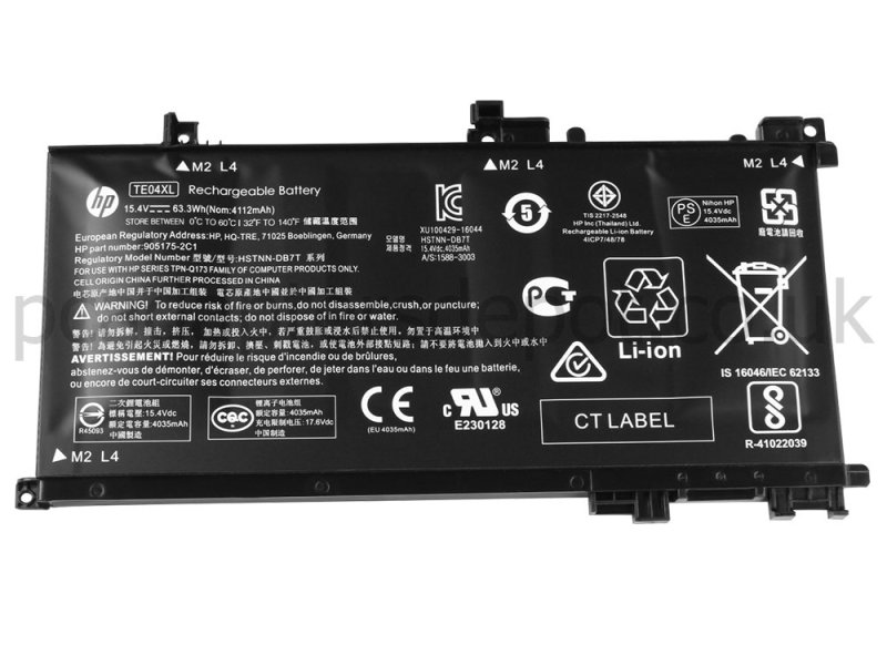 HP Omen 15-ax209ns 15-ax252nr Battery 63.3Wh 4112mAh