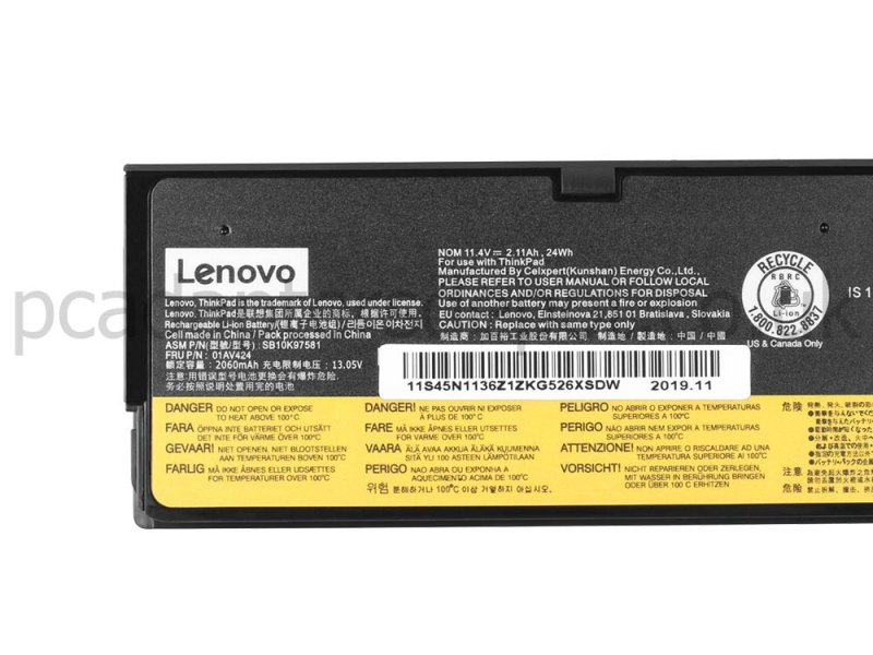 Lenovo ThinkPad T580 20L9 Battery 24Wh 2100mAh