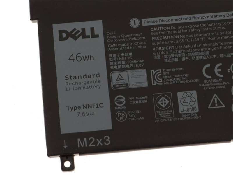 Dell XPS 13 9365-1479 Battery 46Wh