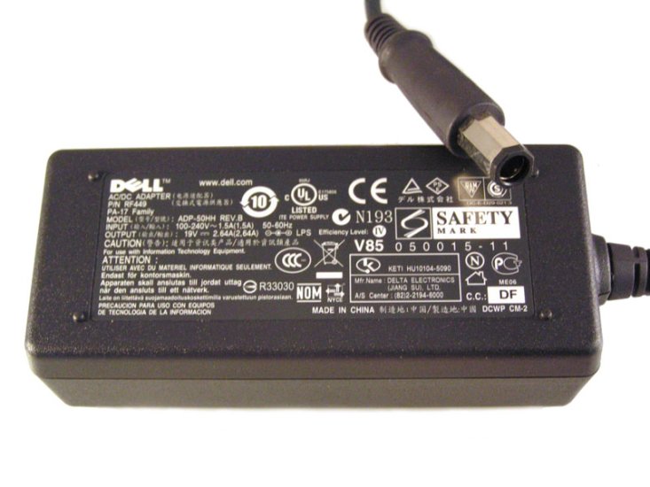 50W Dell 9834T 09834T AC Adapter Charger Power Cord - Click Image to Close