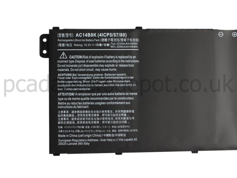 Acer TravelMate B116-MP Battery 48Wh 3220mAh 4-Cell