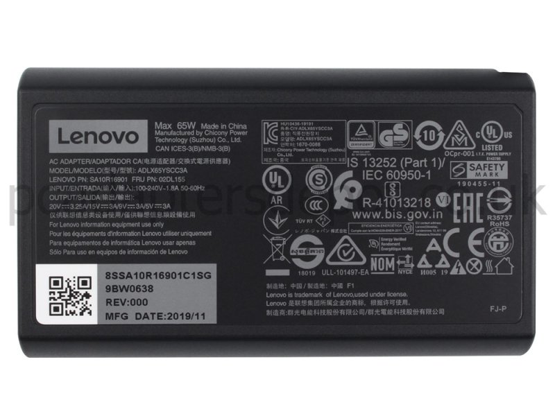 USB-C Lenovo ThinkPad 11e Yoga Gen 6 20SF AC Adapter Charger