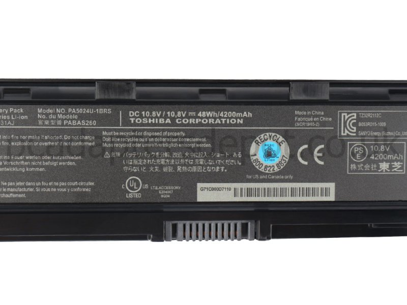 6 Cell Toshiba Satellite M805-T03T M840 Battery