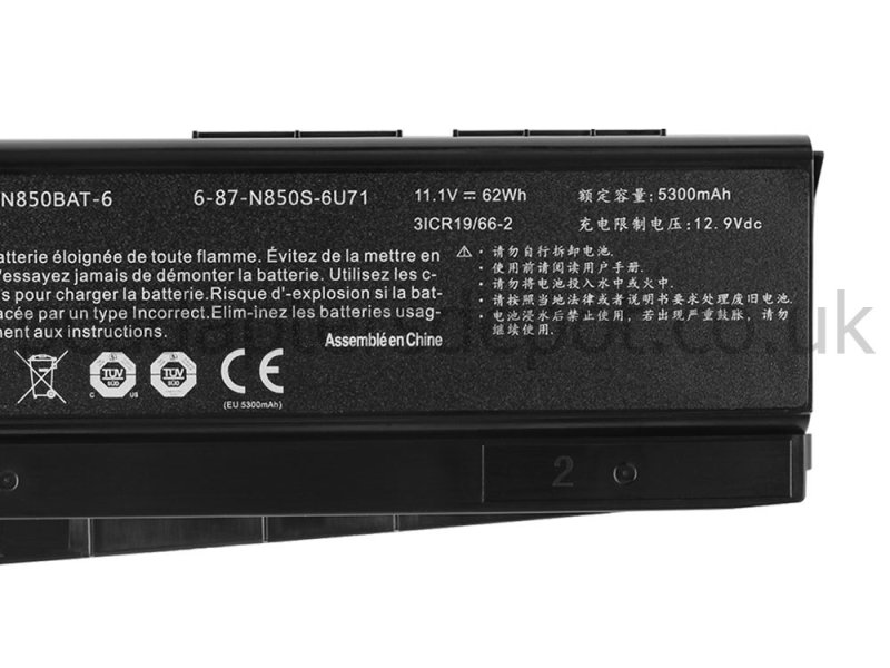 Battery Schenker XMG A507 Serie 5500mAh 62Wh