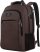 15.6 Inch Laptop Backpack Anti-Theft Business Travel Work Computer Rucksack with USB Charging Port brown