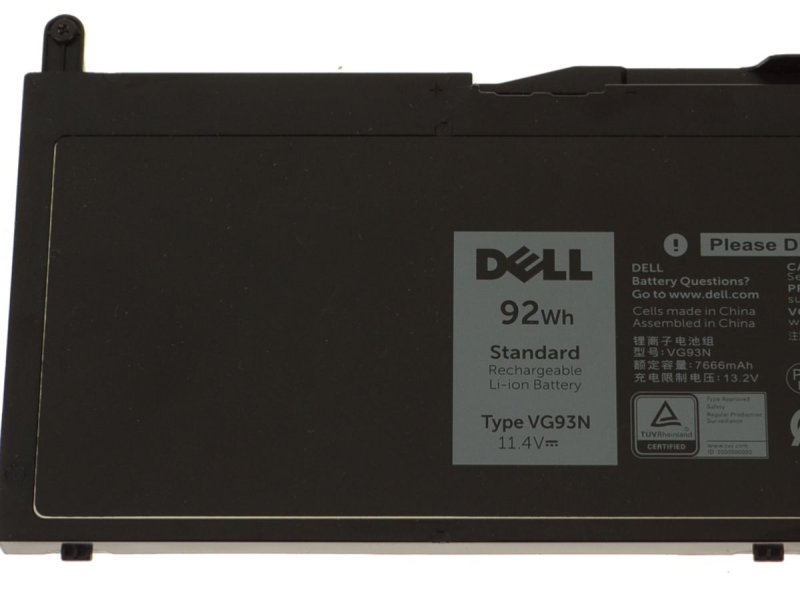 7666mAh 92Wh 6-Cell Dell Precision 15 3520 P60F001 Battery