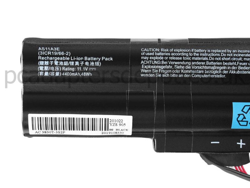 Acer Aspire TimelineX AS3830T Battery 48Wh 4400mAh 6-Cell