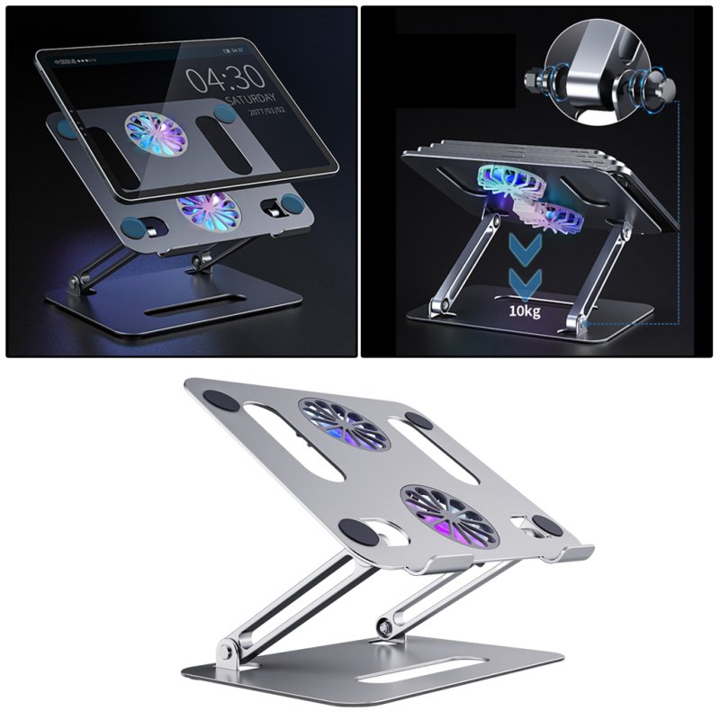 Adjustable Foldable Laptop Stand Computer Riser for Laptop 10 inch to 17.3 inch Silver