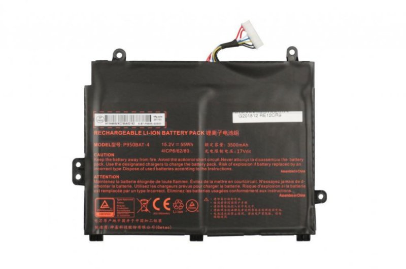 Clevo 6-87-P950S-51E00 Battery 55Wh 3500mAh 4-Cell