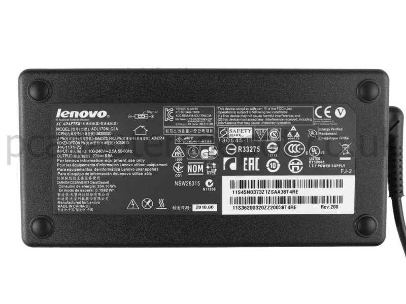 170W Lenovo Legion Y720-15IKB 80VR AC Adapter Charger + Cord