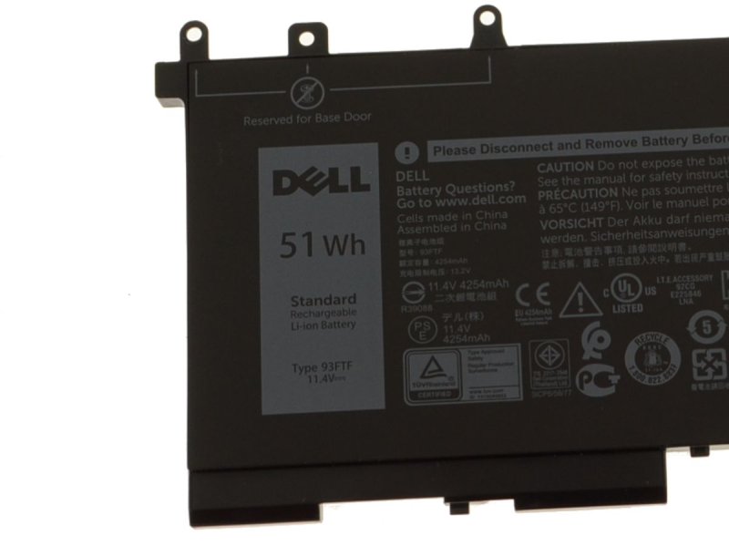 4254mAh 51Wh 3-Cell Dell Latitude 5288 5488 Battery