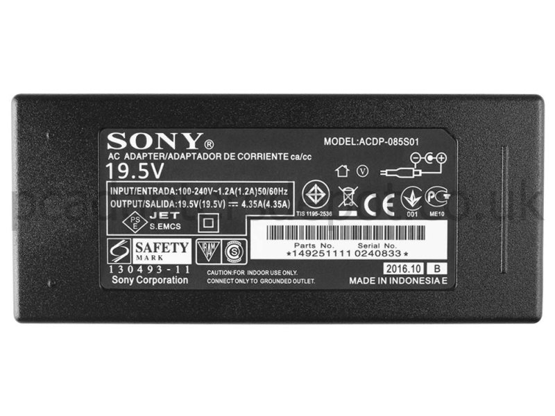 85W Sony Vaio VGN-S480B5 AC Adapter Charger