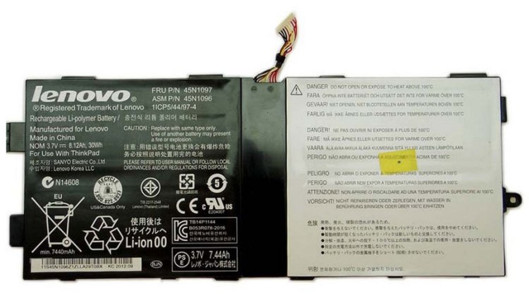 30Wh Lenovo 45N1097 45N1096 ThinkPad Tablet 2 3682 Battery - Click Image to Close