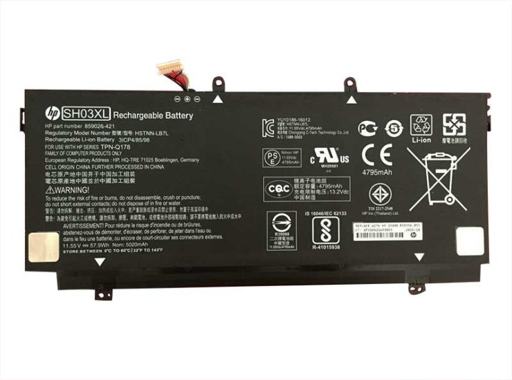 HP Spectre x360 13-ac004ng 13-ac087no Battery 57.8Wh 5013mAh - Click Image to Close