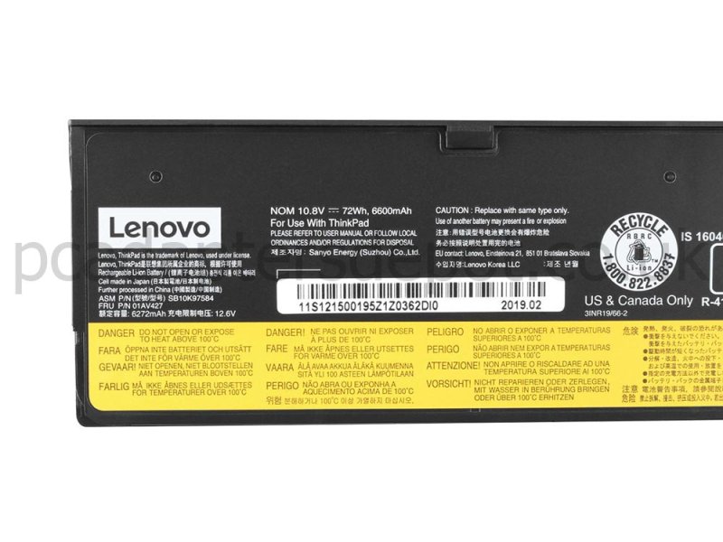 Lenovo ThinkPad P52s 20LB000FMZ Battery 72Wh 6600mAh