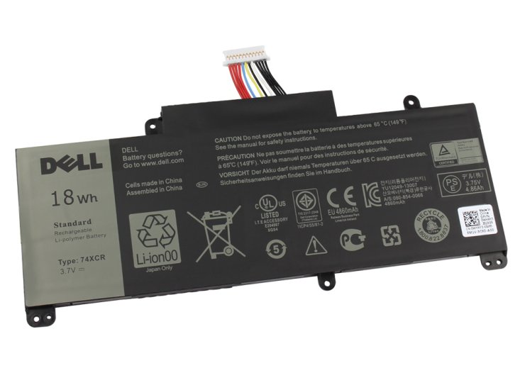 3.7V 18Wh Dell 074XCR 74XCR Battery - Click Image to Close