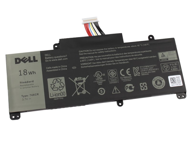 3.7V 18Wh Dell 074XCR 74XCR Battery