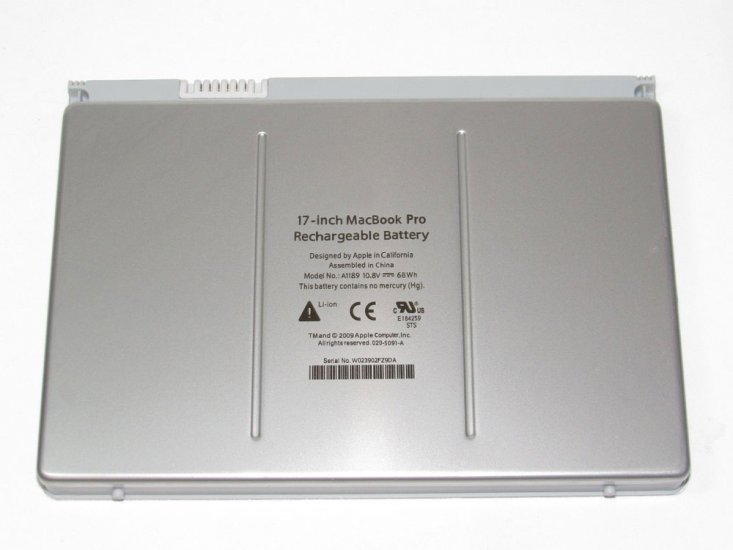 68Wh Apple MacBook Pro 17 MA897J/A Battery - Click Image to Close