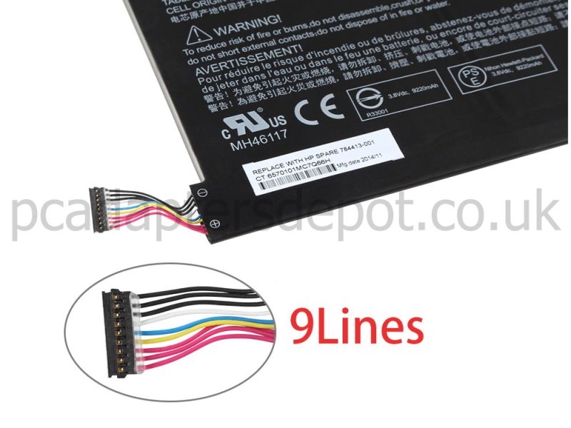 Battery HP Pavilion x2 10-J013TU 10-J010TU 9220mAh 35Wh 9lines