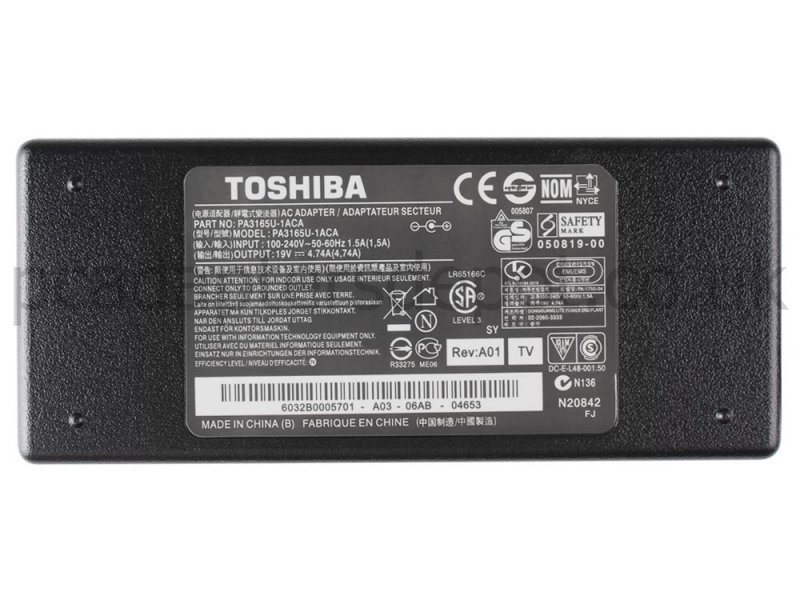 90W Toshiba Satellite A505-S6012 AC Adapter Charger