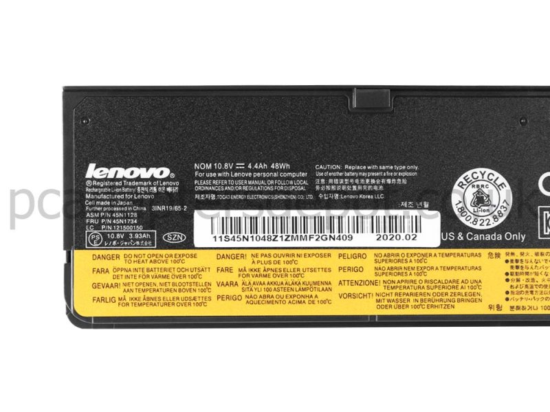 Lenovo ThinkPad T470p Battery 48Wh 4400mAh