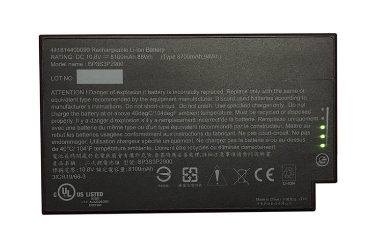 Getac B300 Media Bay Battery 88Wh 8100mAh 9-Cell - Click Image to Close