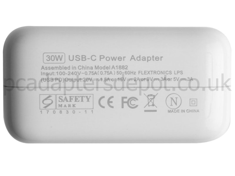 20V 1.5A 30W for Apple MR2A2LL/A Power Adapter Charger