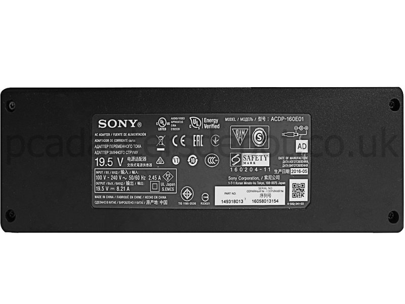 160W Sony KD-43XE8004 KD43XE8004 Charger Adapter + Free Cord