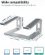 Strong heat dissipation Laptop Stand Aluminum Computer Riser Compatible with Apple 10 inch to 15.6 inch Notebook Computer Silver