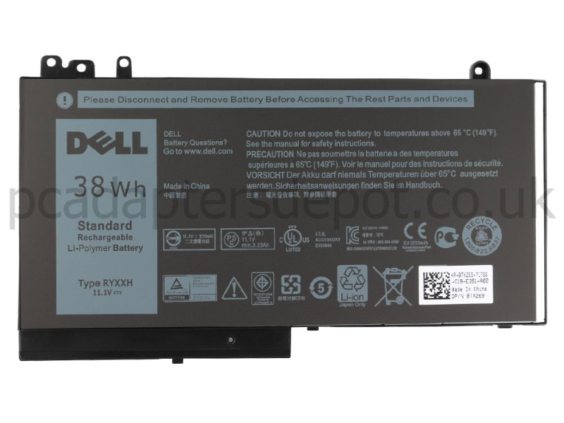 38Wh 3-Cell Dell Latitude 12 E5270 P23T001 Battery