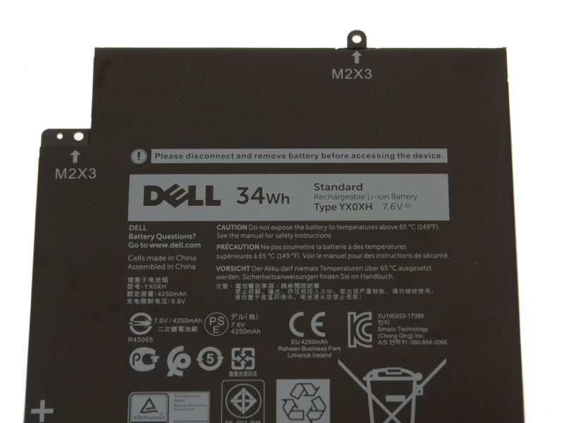 4250mAh 34Wh Battery Dell C668F 0C668F