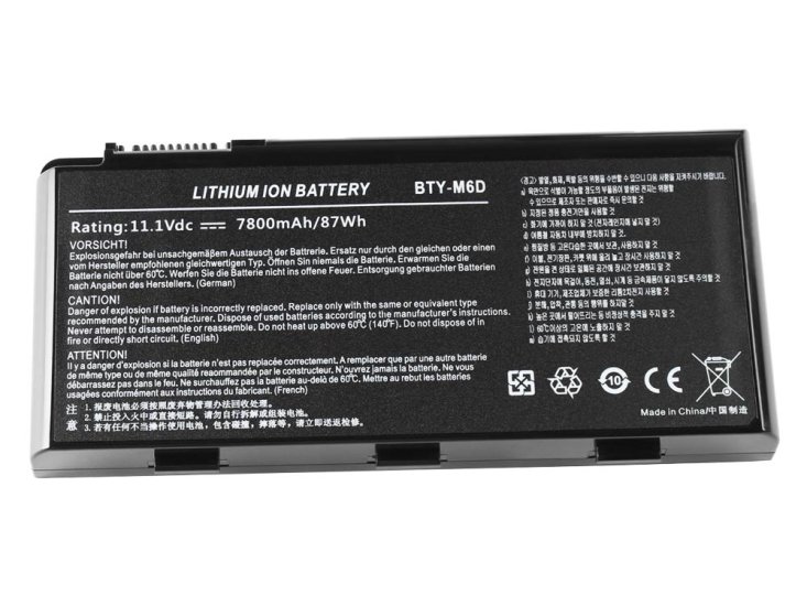 MSI GT70 2OL Battery 87Wh 7800mAh - Click Image to Close