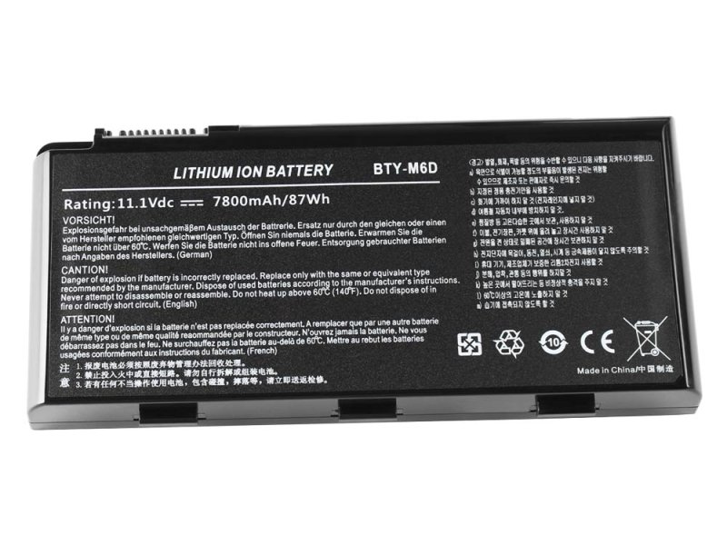 MSI GT663 15,6 FHD Battery 87Wh 7800mAh