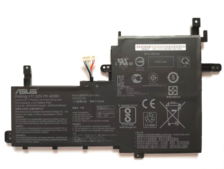 Battery Asus S531FL-BQ098T S531FL-BQ162T 3645mAh 42Wh - Click Image to Close